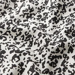 Bomullspoplin Leopardmönster | Fibre Mood – yllevit/svart, 