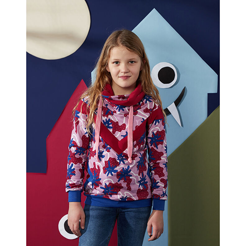 tygpaket sweatshirt slajmmonster | PETIT CITRON – pastellviolett/kungsblått,  image number 6