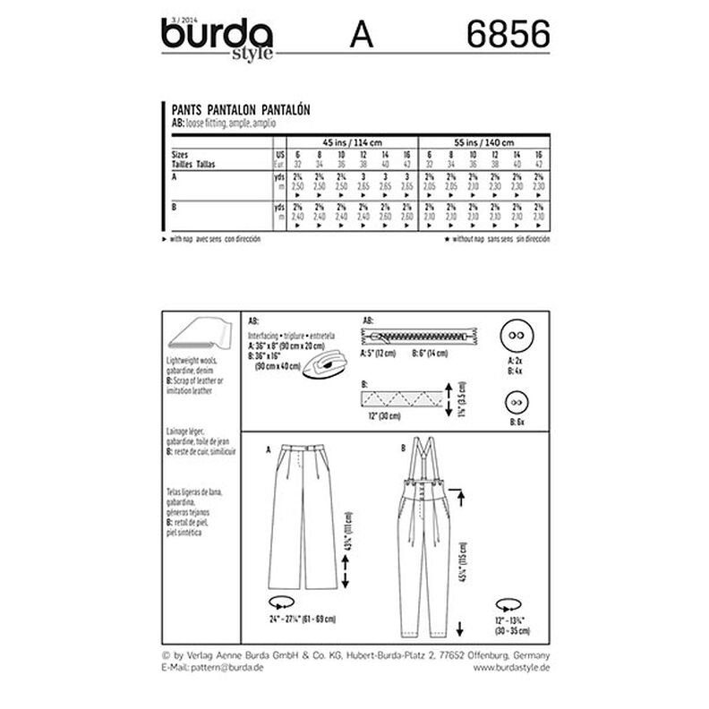 Byxa med linningsveck / Marlenebyxa, Burda 6856,  image number 4