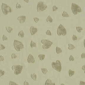 frottéjersey hjärtan – gråbeige, 