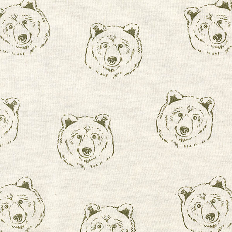 Sweatshirt Ruggad björn – ljusbeige/oliv,  image number 1
