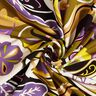 Viskostyg Retroblommor – oliv/lila,  thumbnail number 3