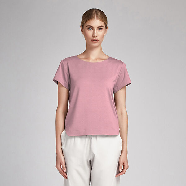 Bomullspoplin Enfärgat – gammalt rosa,  image number 5