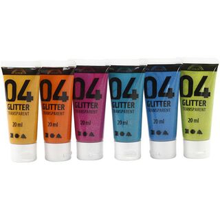 A-Color akrylfärg, Glitter [ 6styck ], 