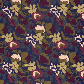 Romanitjersey blomsterfält – marinblå/merlot, 