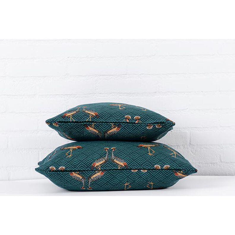 Jacquard Gobeläng Påfågel – petrol,  image number 5