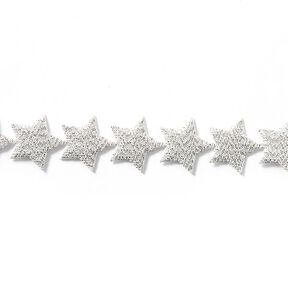 Självhäftande stjärngirlang [20 mm] - silver metallic, 