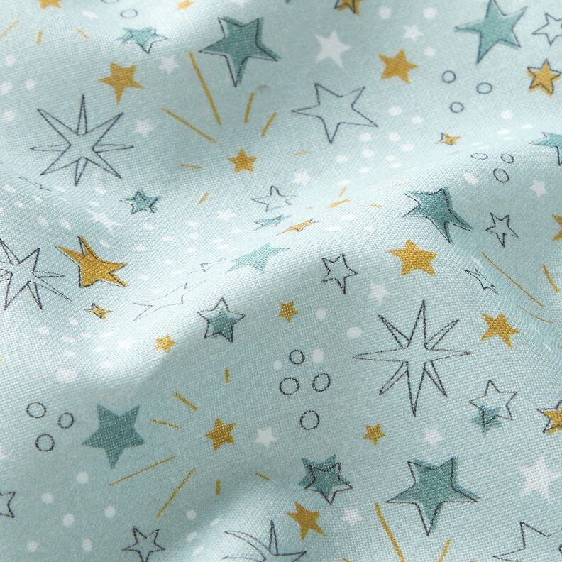 Bomullspoplin stjärnhimmel – babyblått,  image number 2