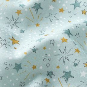 Bomullspoplin stjärnhimmel – babyblått, 