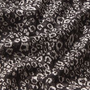 Stickad jacquard abstrakt leopardmönster – svart/dimgrå, 