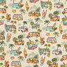 Bomullstyg Kretong Roadtrip Surf – beige,  thumbnail number 1
