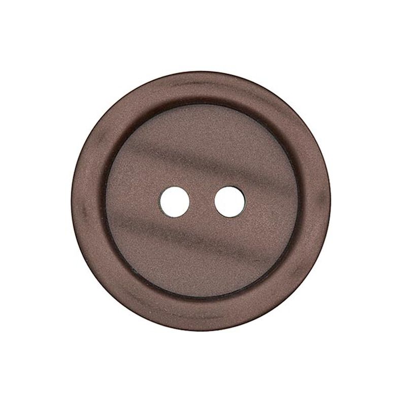 Plastknapp 2-håls Basic - brun,  image number 1