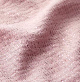 Bomull muslin med skimrande ränder – rosa, 