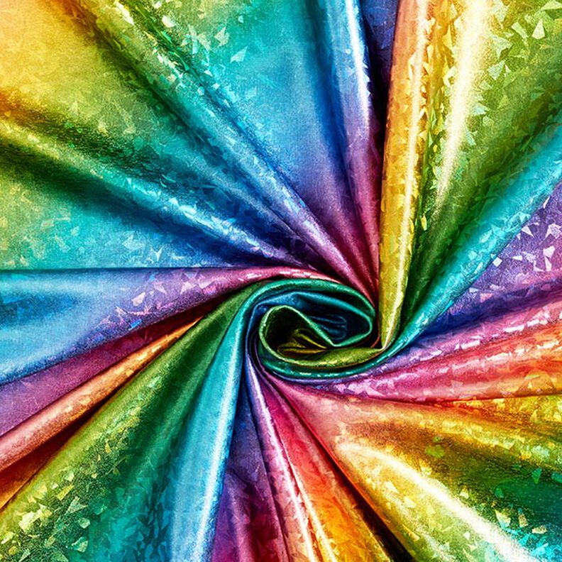 Foliejersey Färgglatt regnbågsskimmer,  image number 4