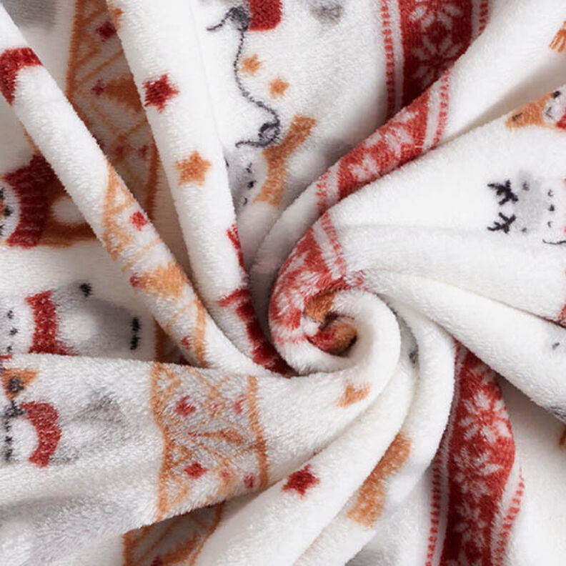 Mysfleece vinterdjur – vit/kaminrött, image number 3