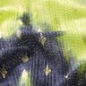 Stickad spets batik och guldrutor – marinblått/neongul,  thumbnail number 2