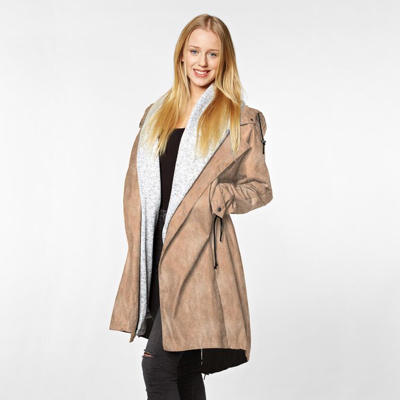 Rocktyg med pälssida och guldskimmer – cashew/roséguldmetallic, image number 4