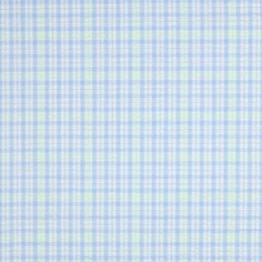 Bäckebölja Bomullsblandning Check – ljusblått/neongrönt, 