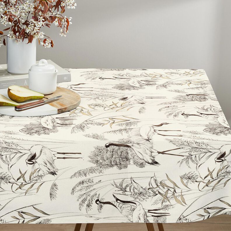 Dekorationstyg Halvpanama tranor &ndash; natur/svart,  image number 6