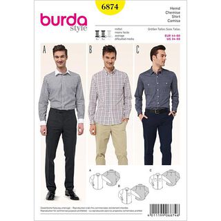Herrskjorta, Burda 6874, 