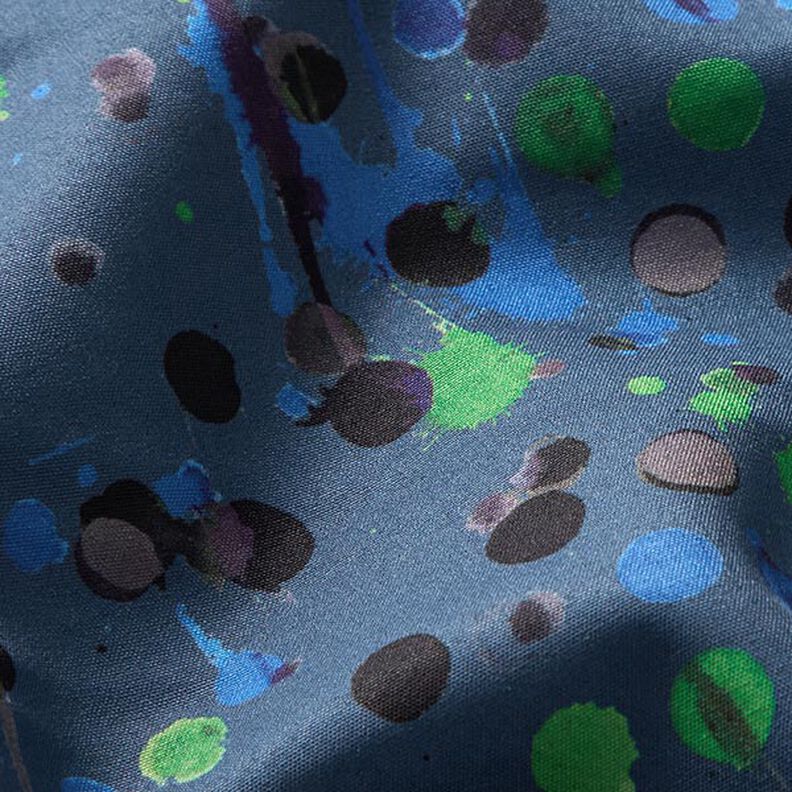 Softshell springande prickar Digitaltryck – jeansblå/gräsgrönt,  image number 3
