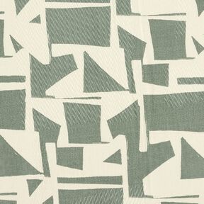 Dekorationstyg Jacquard Abstrakt struktur – vass/yllevit, 