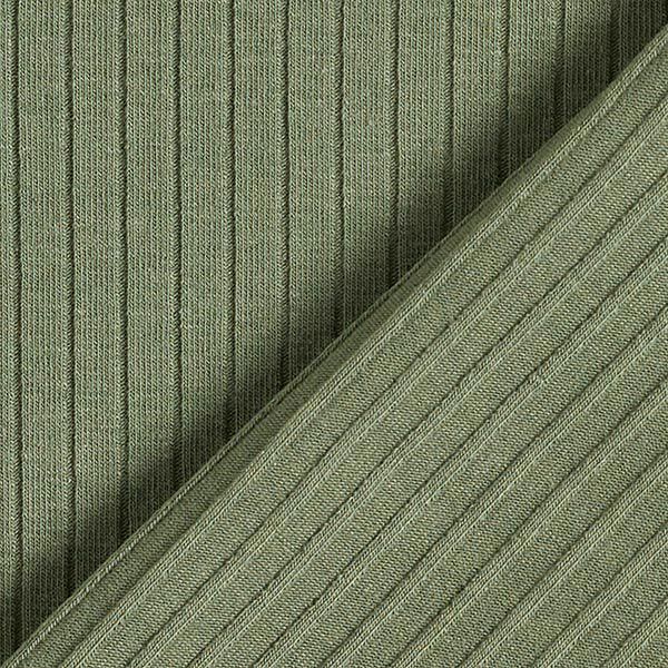 Ribbad jersey Enfärgad – oliv,  image number 5