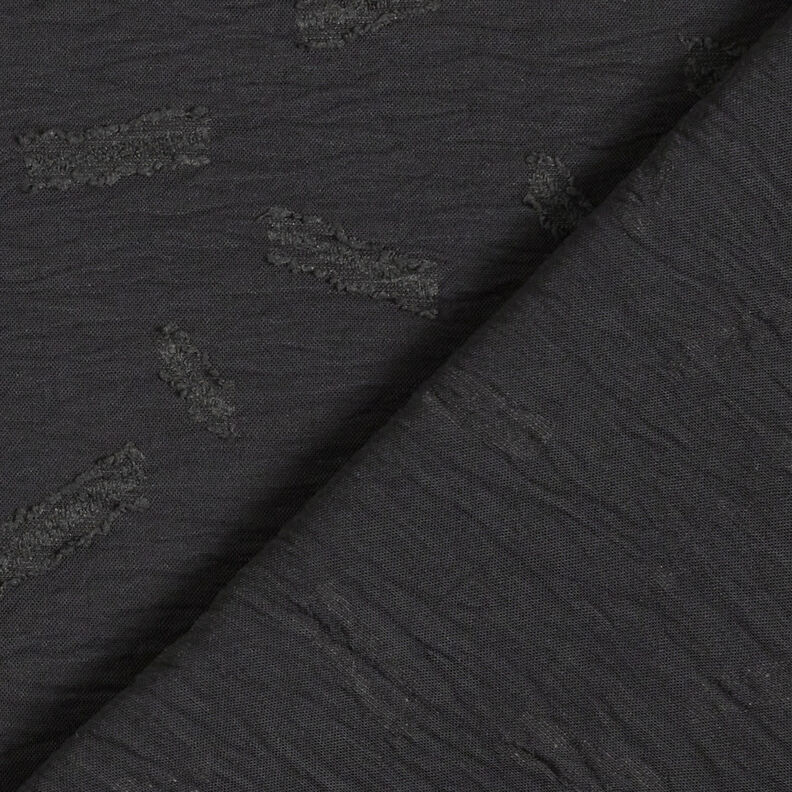 Jacquard dobby ränder – svart, image number 5