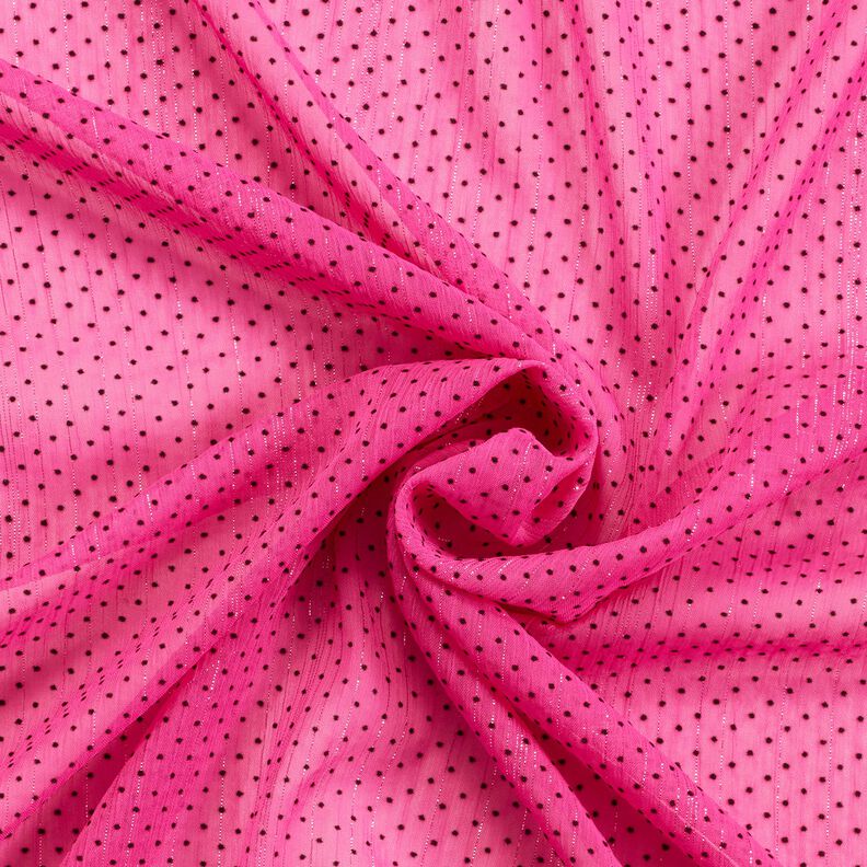 chiffong glitterränder och prickar – purpur, image number 3