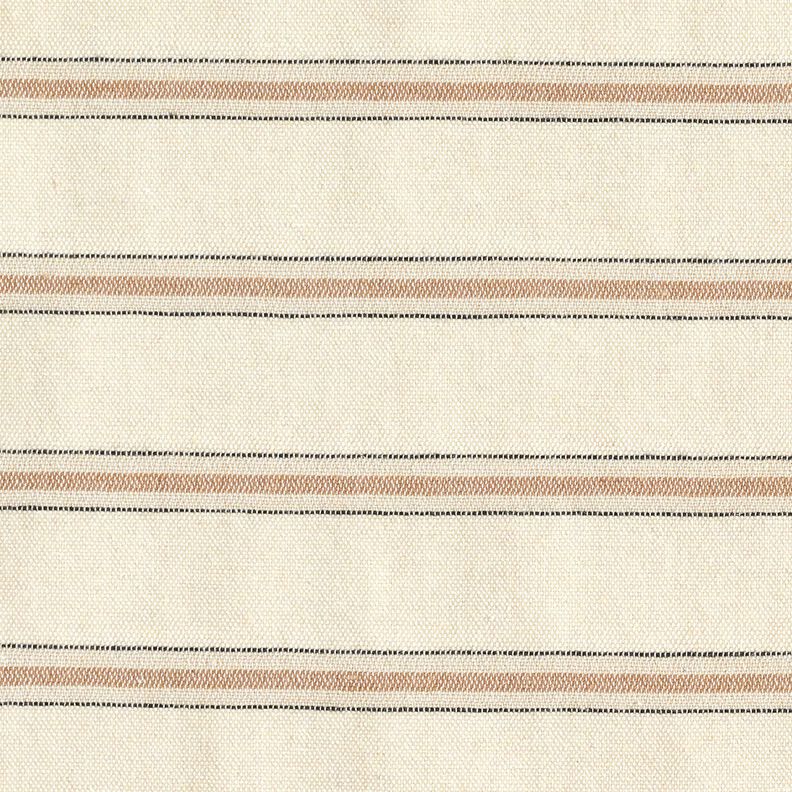 skjorttyg bomullsmix kritsträcksränder – beige/dyn,  image number 1