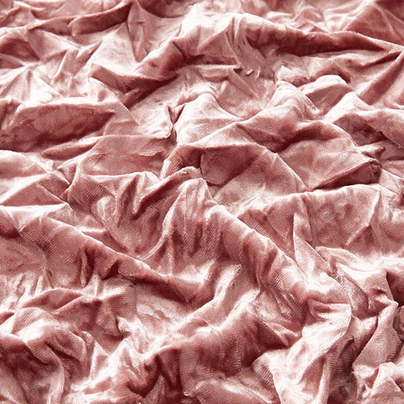 Krossad sammet stretch – gammalt rosa,  image number 2