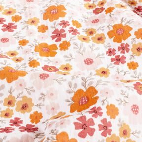 Muslin/Dubbel-krinkelväv Blomsteräng – elfenbensvit/persikofärgad, 