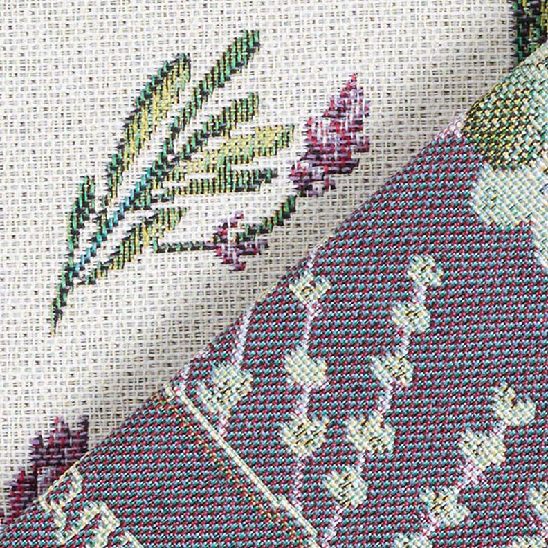 dekorationstyg gobeläng violer lavendel – yllevit/fläder,  image number 4