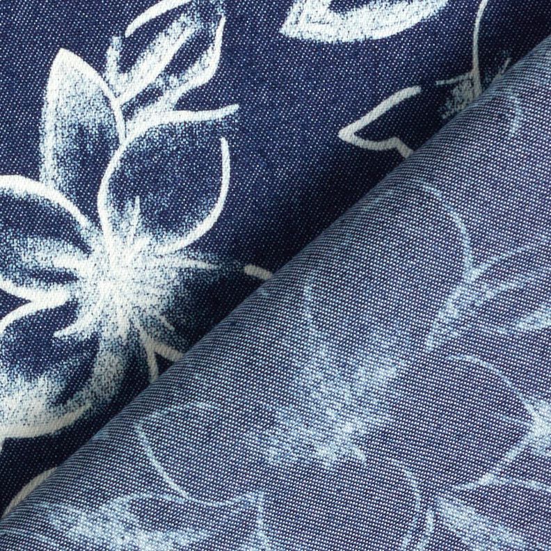 Chambray Sommarblommar – marinblått/yllevit,  image number 4