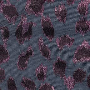 Jacquard Leopardmönster Metallisk | Poppy Fabrics – antracit, 
