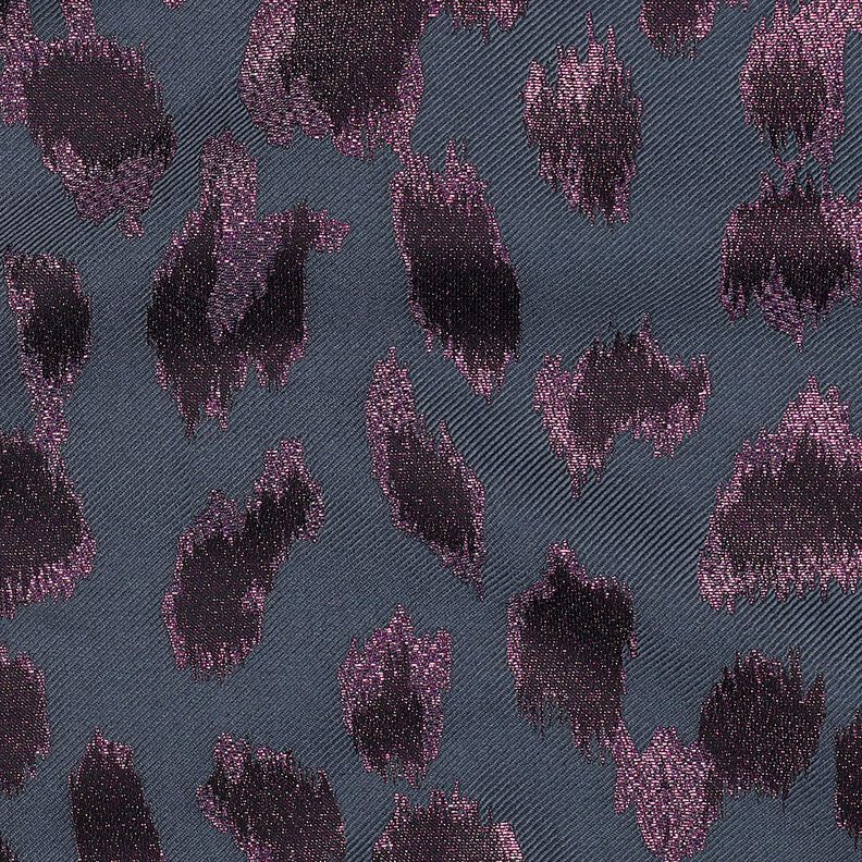Jacquard Leopardmönster Metallisk | Poppy Fabrics – antracit, image number 2