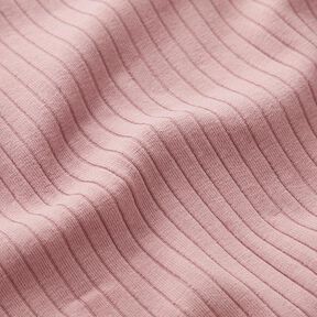 Ribbad jersey Enfärgad – gammalt rosa, 