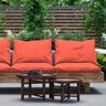 Outdoortyg Canvas Enfärgat – korall,  thumbnail number 5