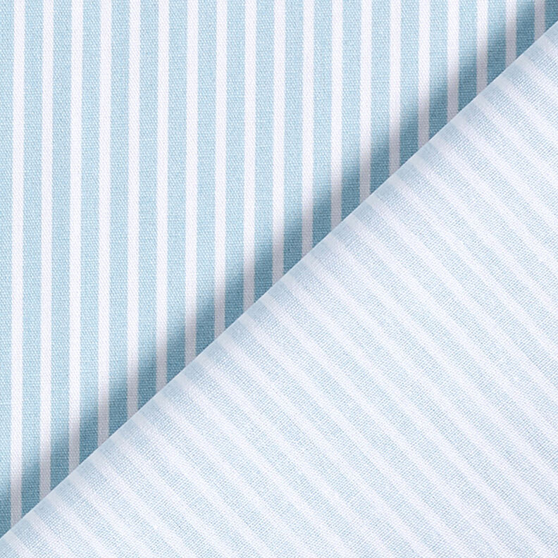 Bomullspoplin Ränder – ljusblått/vit,  image number 4