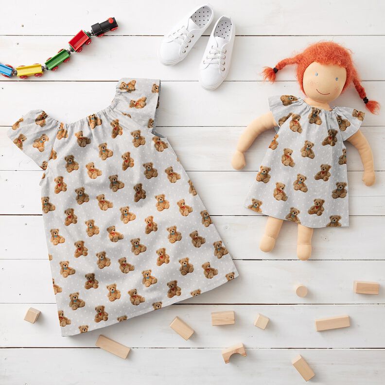Bomullspoplin Teddy – beige,  image number 6