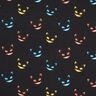 French Terry Sommarsweat leende katt Digitaltryck – svart/färgmix,  thumbnail number 1