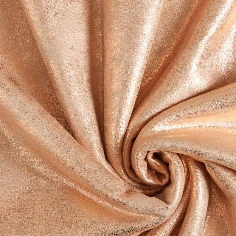 Rocktyg med pälssida och guldskimmer – cashew/roséguldmetallic, image number 1
