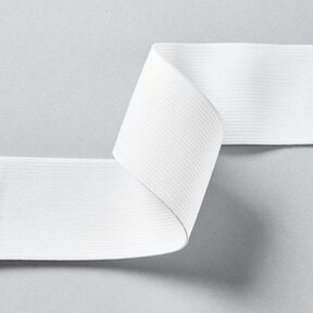 Mjukt gummiband [3 m | 50 mm] – vit, 