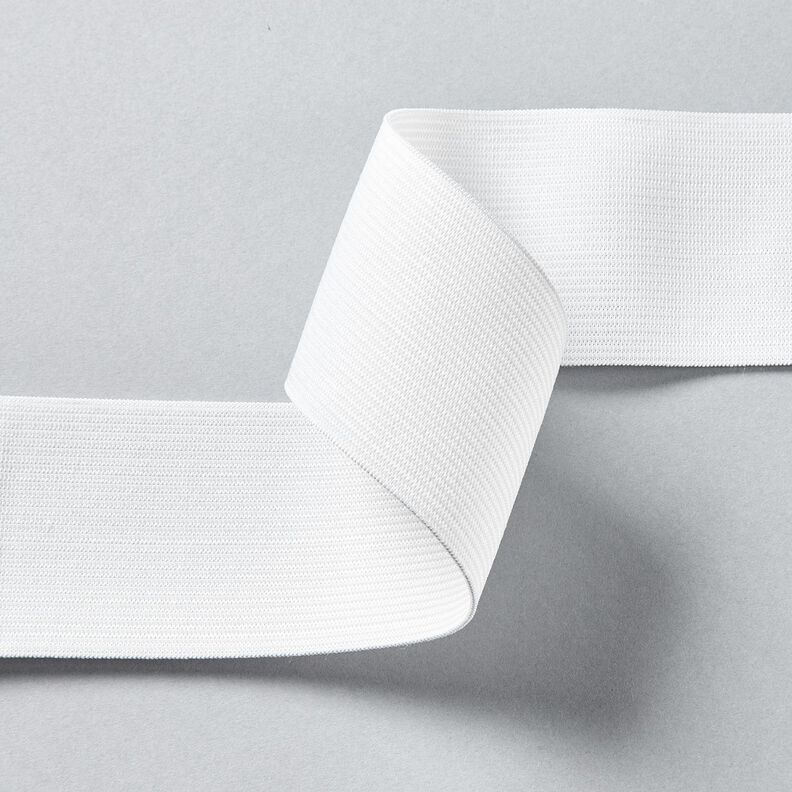 Mjukt gummiband [3 m | 50 mm] – vit,  image number 2