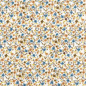 Bomullstyg Kretong spridda blommor – ljusbeige/ljusbrun,  Bomullstyg Kretong spridda blommor – ljusbeige/ljusbrun,