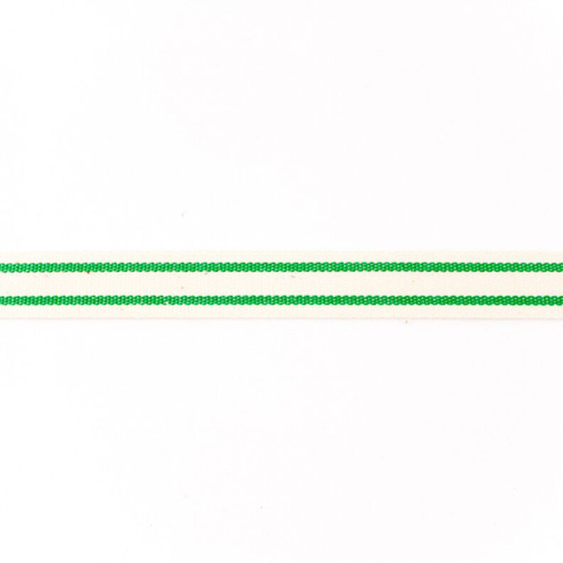 Vävt band Bomull ränder – grön,  image number 1