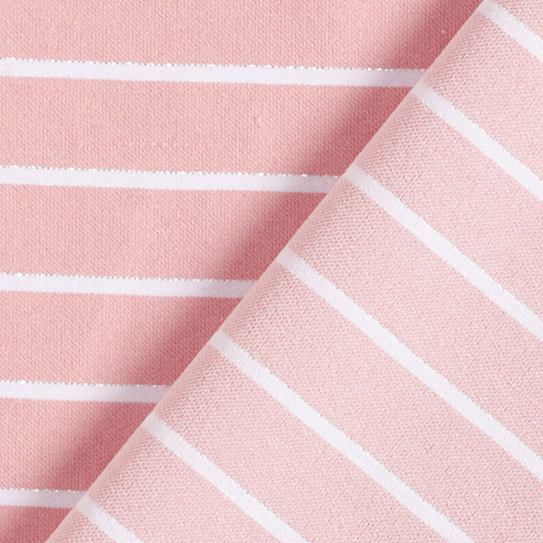Viskosstretch Glitterränder – rosa/vit,  image number 4