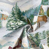Dekorationstyg Gobeläng Vinterlandskap – elfenbensvit/ljus turkos,  thumbnail number 3