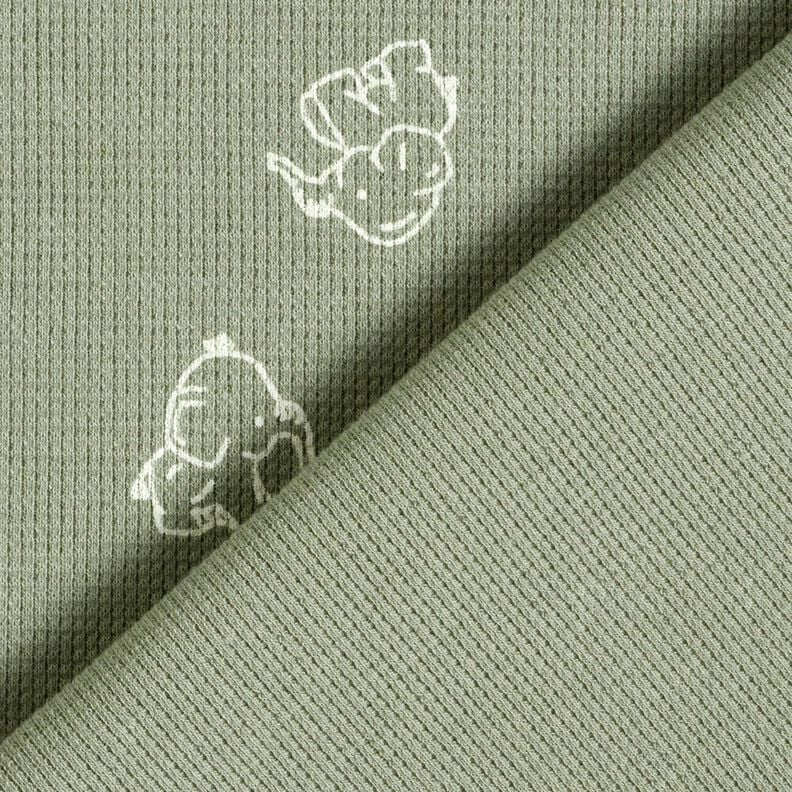 Våffeljersey babyelefanter – gråbeige,  image number 4