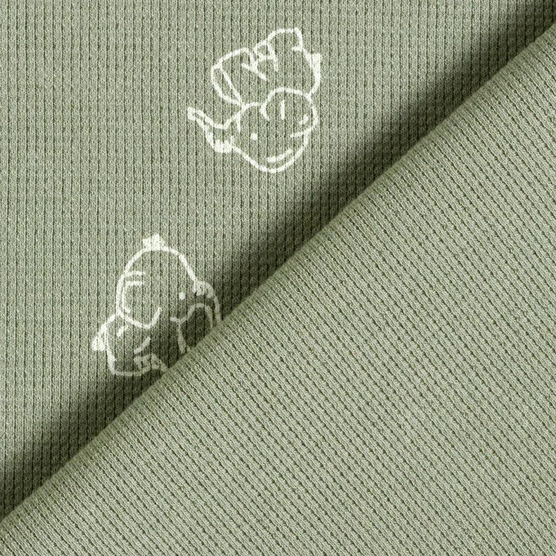 Våffeljersey babyelefanter – gråbeige, image number 4